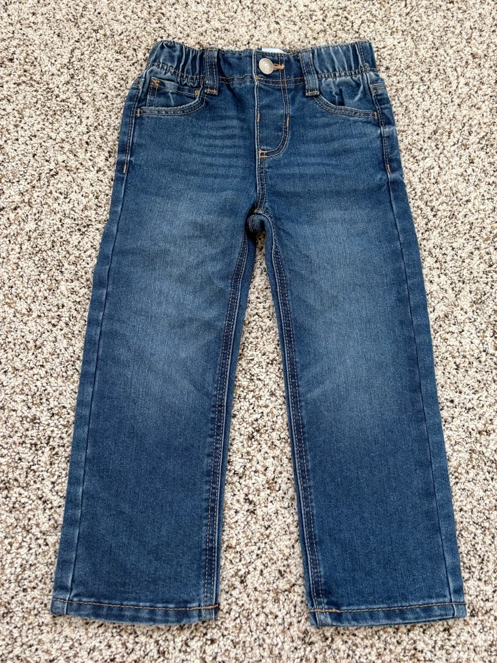 Old Navy Toddler Boy Straight Pull-On Jeans, Medium Wash, 3T